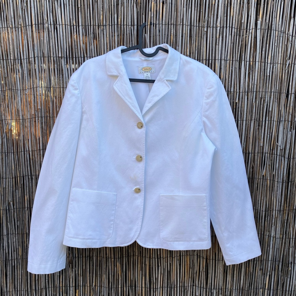 Talbots White Botton Up Blazer